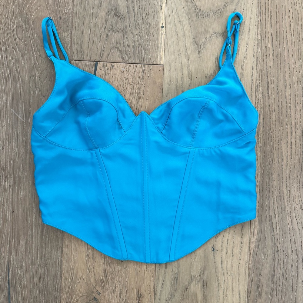 Blue corset top